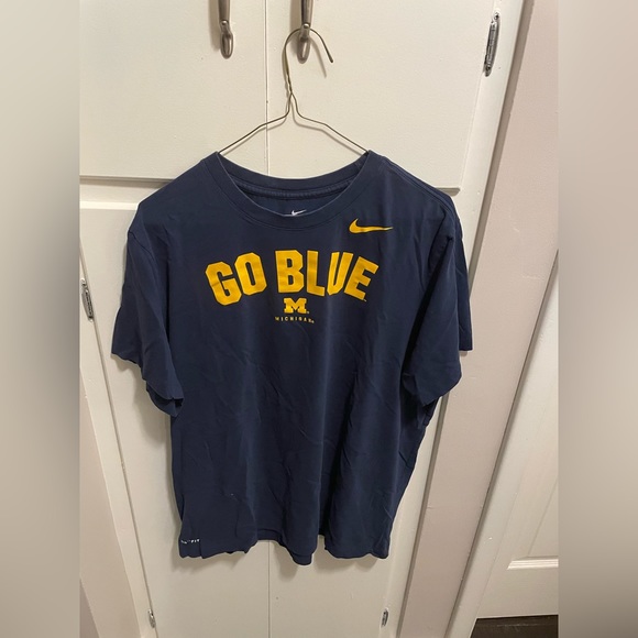 Michigan Nike GO BLUE Dri Fit T-Shirt - Picture 1 of 4